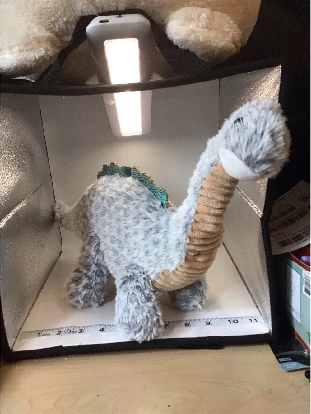 Gray Dinosaur Plush 11